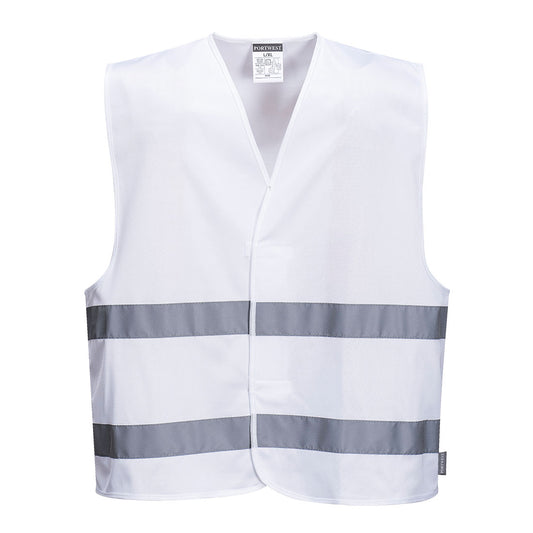 Portwest F474 - White Sz XXL/3XL Hi-Vis Iona Safety Vest Visibility Reflective