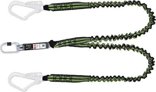KRATOS 1.5MTR LANYARD SHOCK ABSORBER BLACK/GREEN 1.5M
