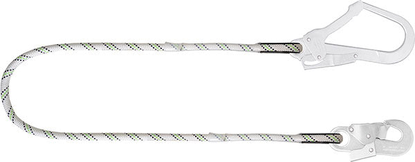 KRATOS 1M RESTRAINT KERNMANTLE ROPE LANYARD WHITE/GREEN 1M