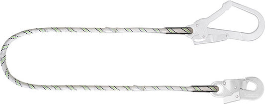 KRATOS 1M RESTRAINT KERNMANTLE ROPE LANYARD WHITE/GREEN 1M