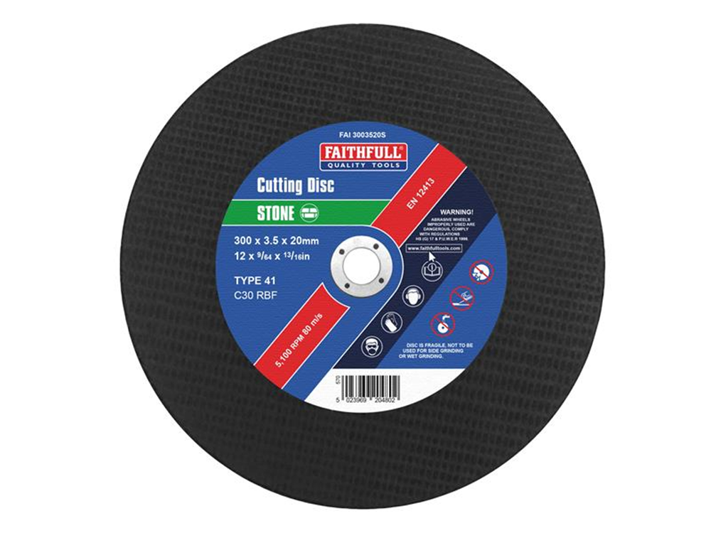 Faithfull FAI3003520S Stone Cut Off Disc 300 x 3.5 x 20mm |