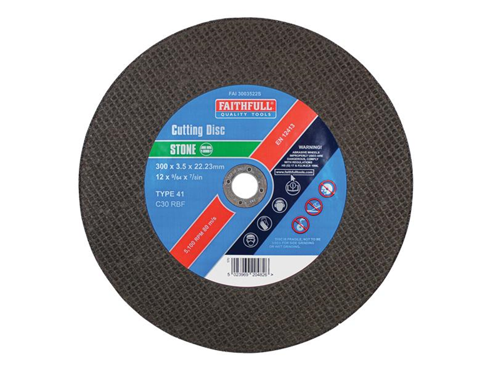 Faithfull FAI3003522S Stone Cut Off Disc 300 x 3.5 x 22.23mm |