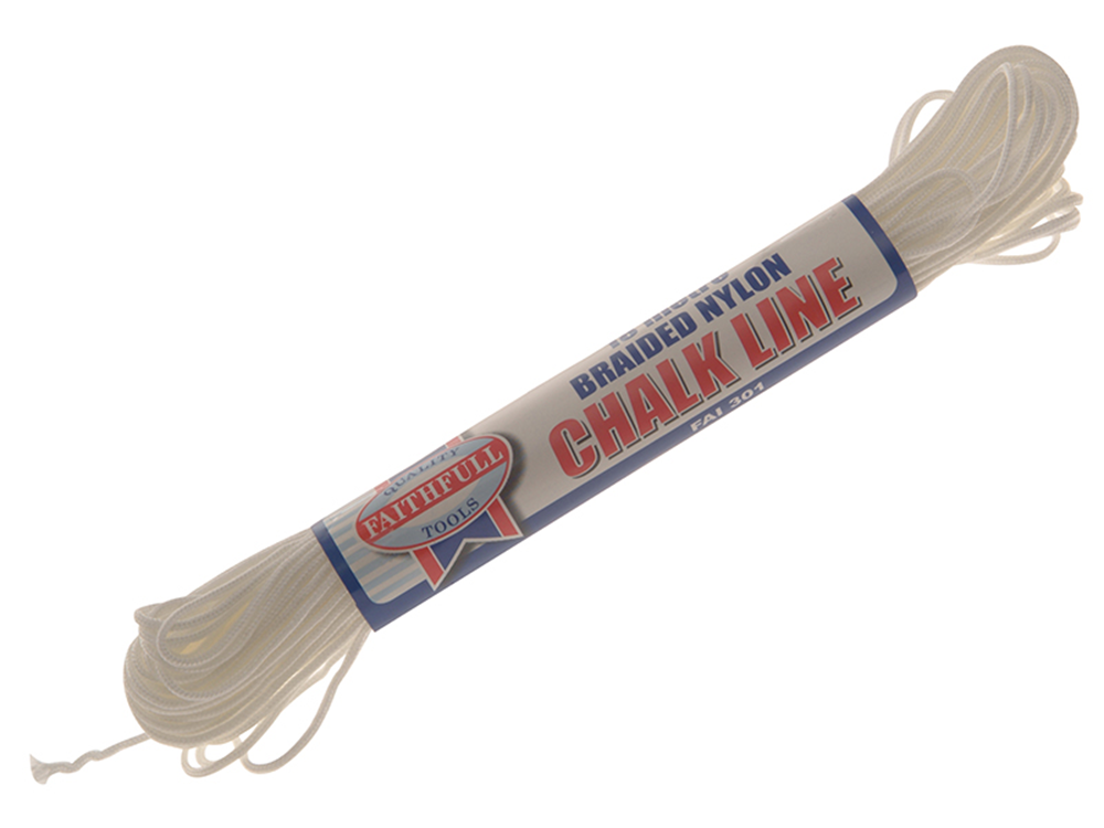 Faithfull FAI301 301 Braided Nylon Chalk Line 18m (Box of 12) |
