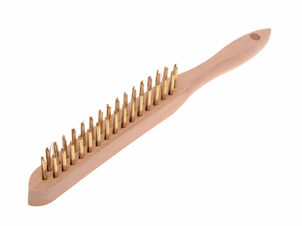 Faithfull FAI680B2 680/B2 Brass Wire Scratch Brush - 2 Row |