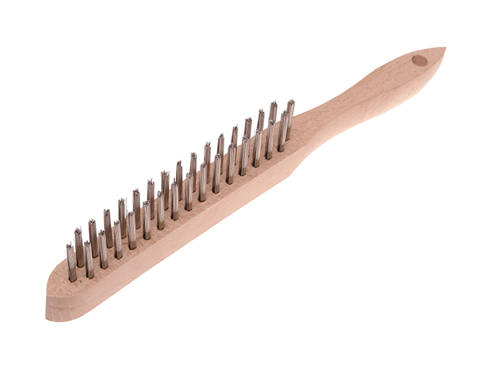 Faithfull FAI680S2 680/S2 Heavy-Duty Stainless Steel Scratch Brush - 2 Row |
