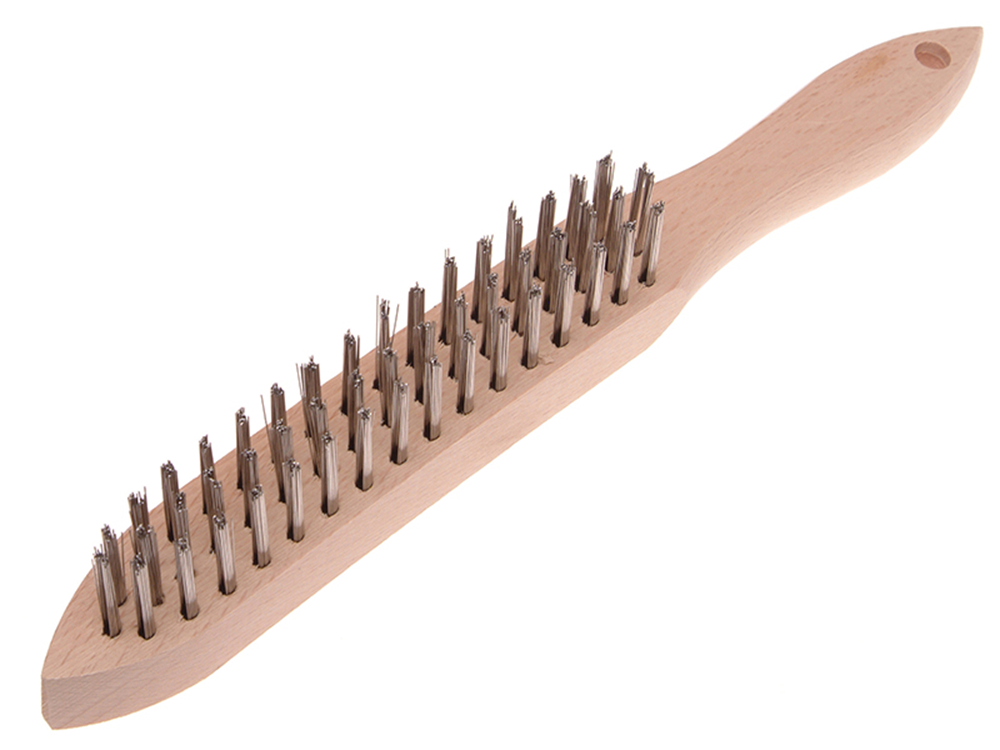 Faithfull FAI680S3 680/S3 Heavy-Duty Stainless Steel Scratch Brush - 3 Row |