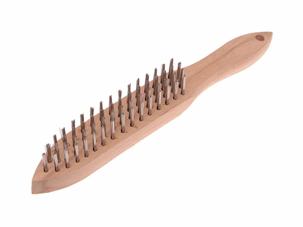 Faithfull FAI680S4 680/S4 Heavy-Duty Stainless Steel Scratch Brush - 4 Row |