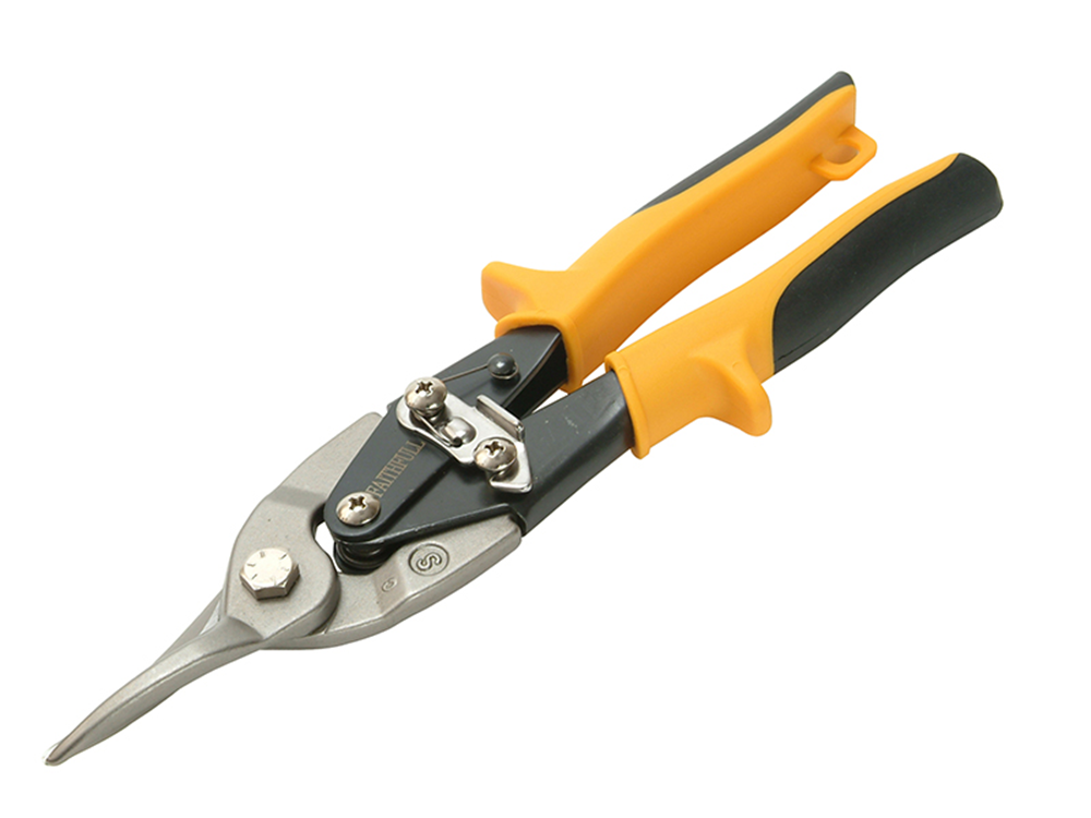 Faithfull FAIAS10Y Yellow Compound Aviation Snips Straight Cut 250mm (10in) |