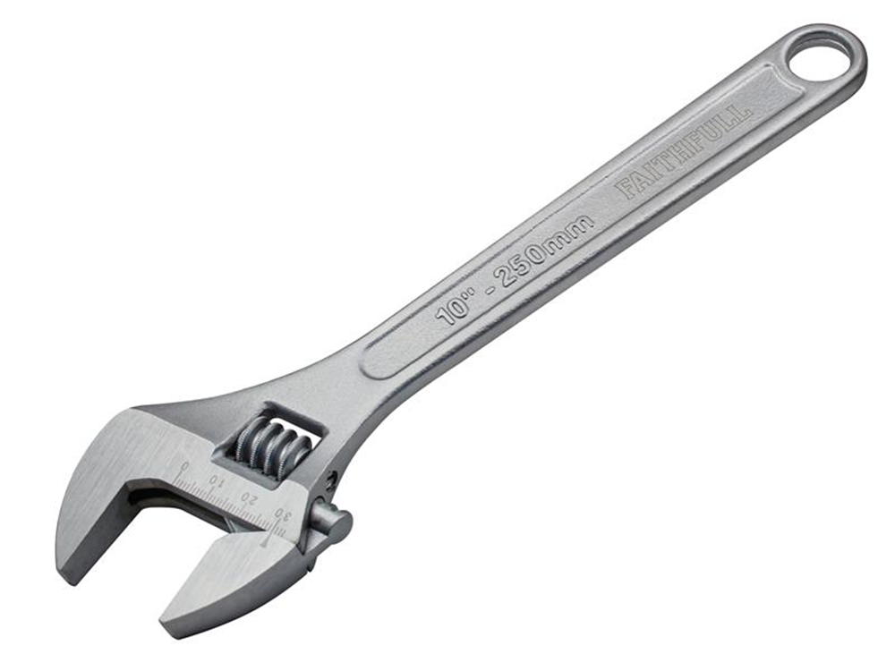 Faithfull FAIAS250MC Chrome Adjustable Spanner 250mm (10in) |