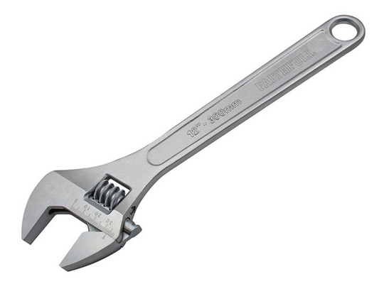 Faithfull FAIAS300MC Chrome Adjustable Spanner 300mm (12in) |
