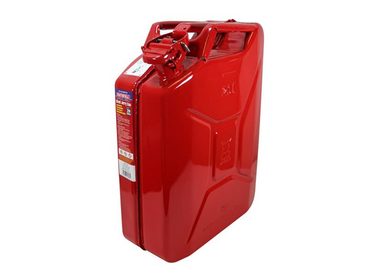 Faithfull FAIAUJERR20R Red Steel Jerry Can 20 litre |   Red