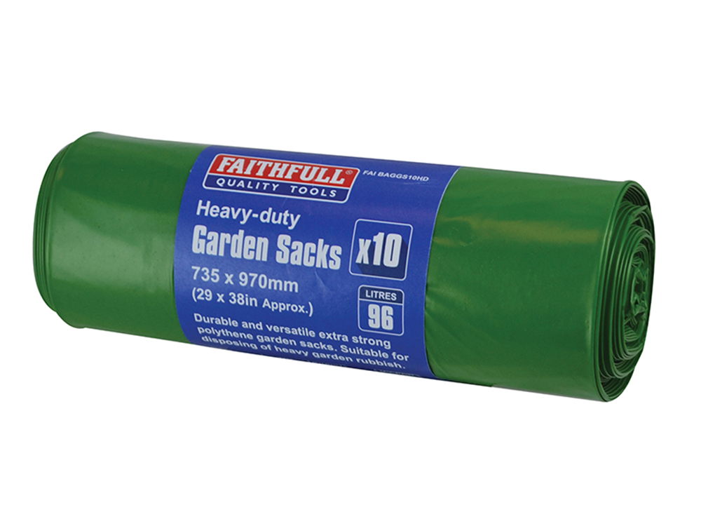 Faithfull FAIBAGGS10HD Heavy-Duty Strong Garden Sacks (10) |