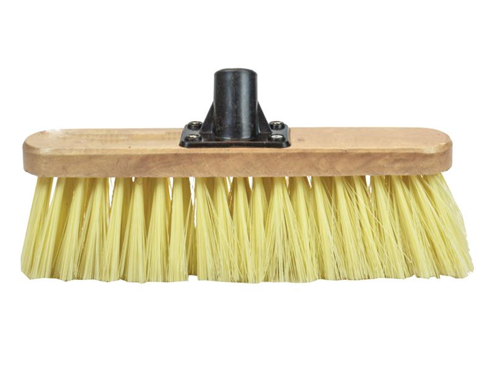Faithfull FAIBRSOFT12R Broom Head Soft Cream PVC Bristle 300mm (12in) Threaded Socket |