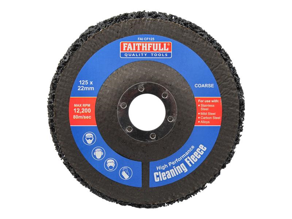 Faithfull FAICF125 Cleaning Fleece Disc Coarse 125 x 22mm |