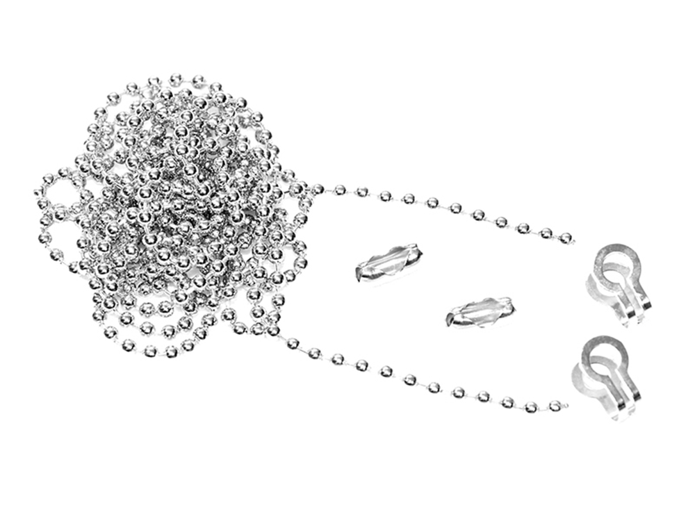 Faithfull FAICHBALLNP1 Brass Ball Chain Kit 1m Nickel Plated |