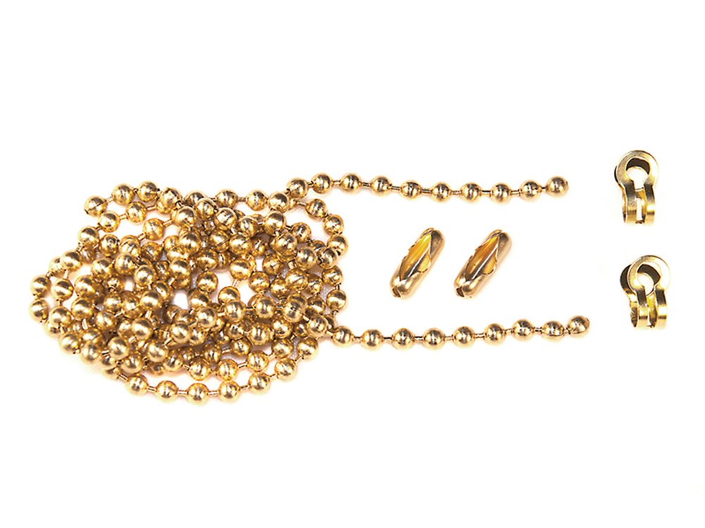 Faithfull FAICHBALLPB1 Brass Ball Chain Kit 1m Polished Brass |