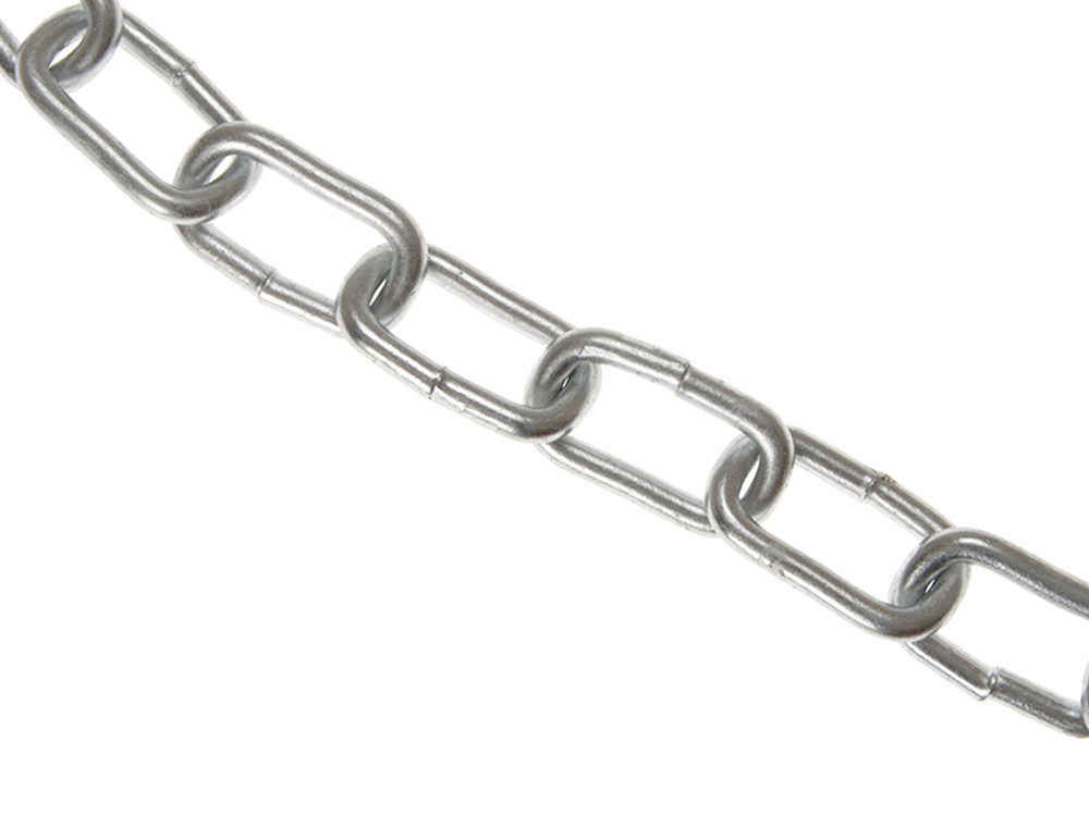 Faithfull FAICHBOX80Z Zinc Plated Chain 8mm x 10m Box - Max Load 450kg |