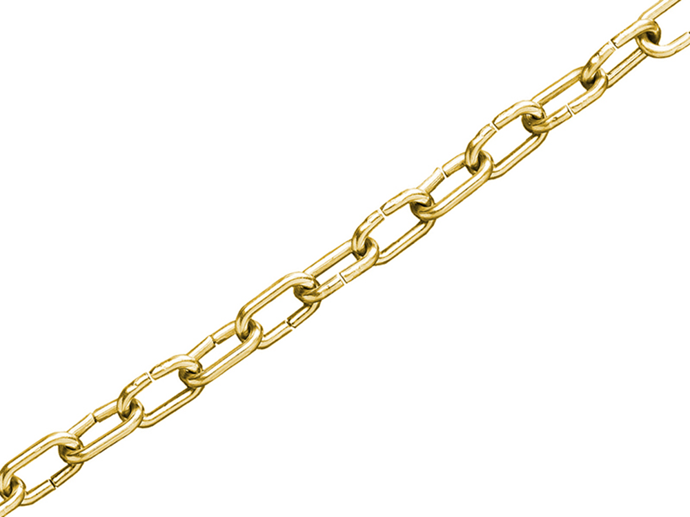 Faithfull FAICHCC1610B Clock Chain Polished Brass 1.6mm x 10m |
