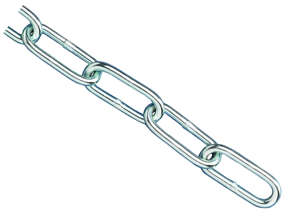 Faithfull FAICHCUT25Z Zinc Plated Chain 2.5mm x 2.5m - Max Load 50kg |
