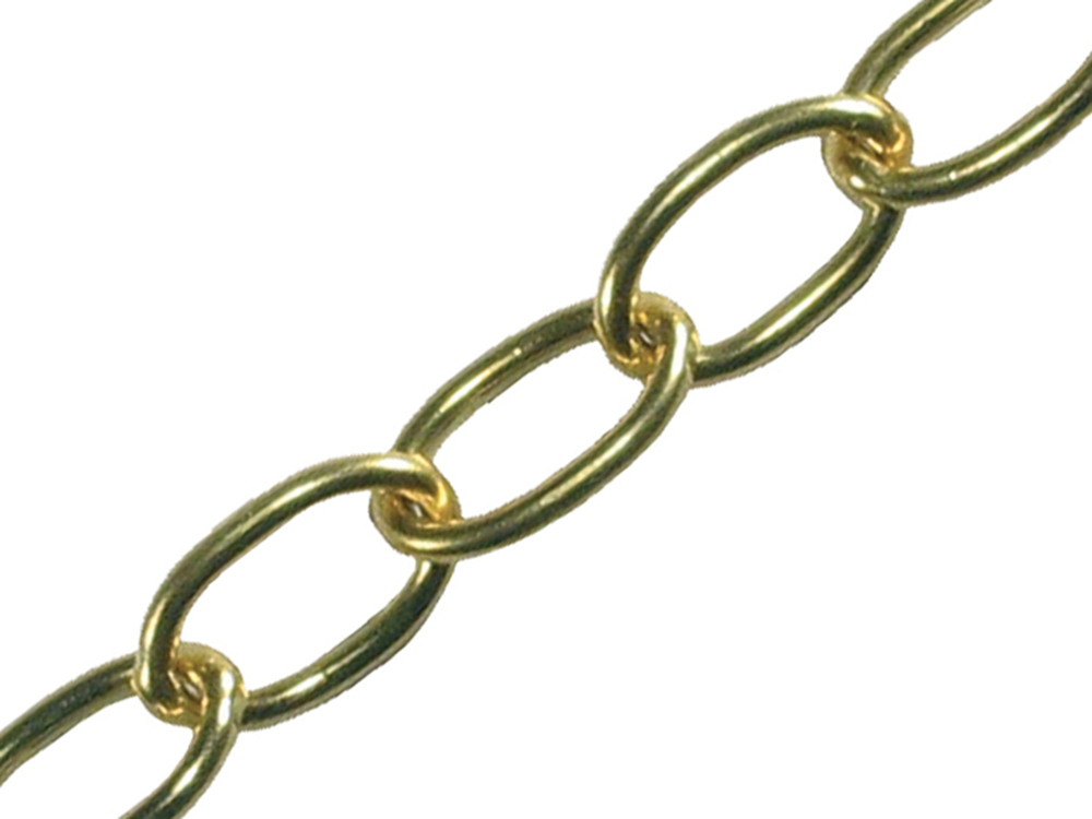 Faithfull FAICHOP18 Oval Chain 1.8mm x 10m Polished Brass |