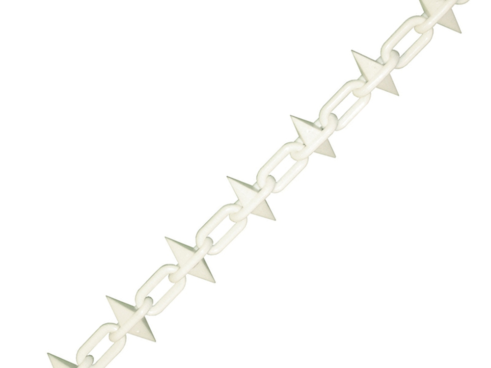 Faithfull FAICHPLWS612 Plastic Chain 6mm x 12.5m White Spiked |   White Spiked