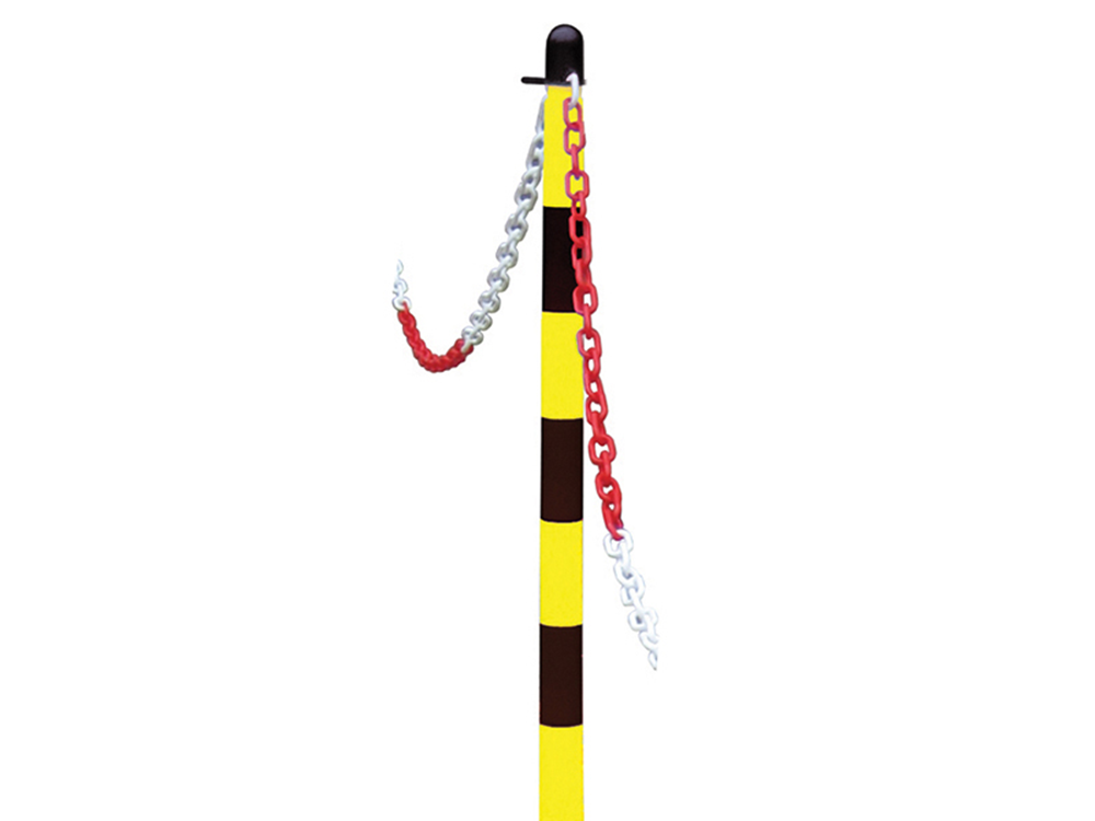 Faithfull FAICHPOSTYB Plastic Post for Chain - Yellow / Black |   Yellow/Black