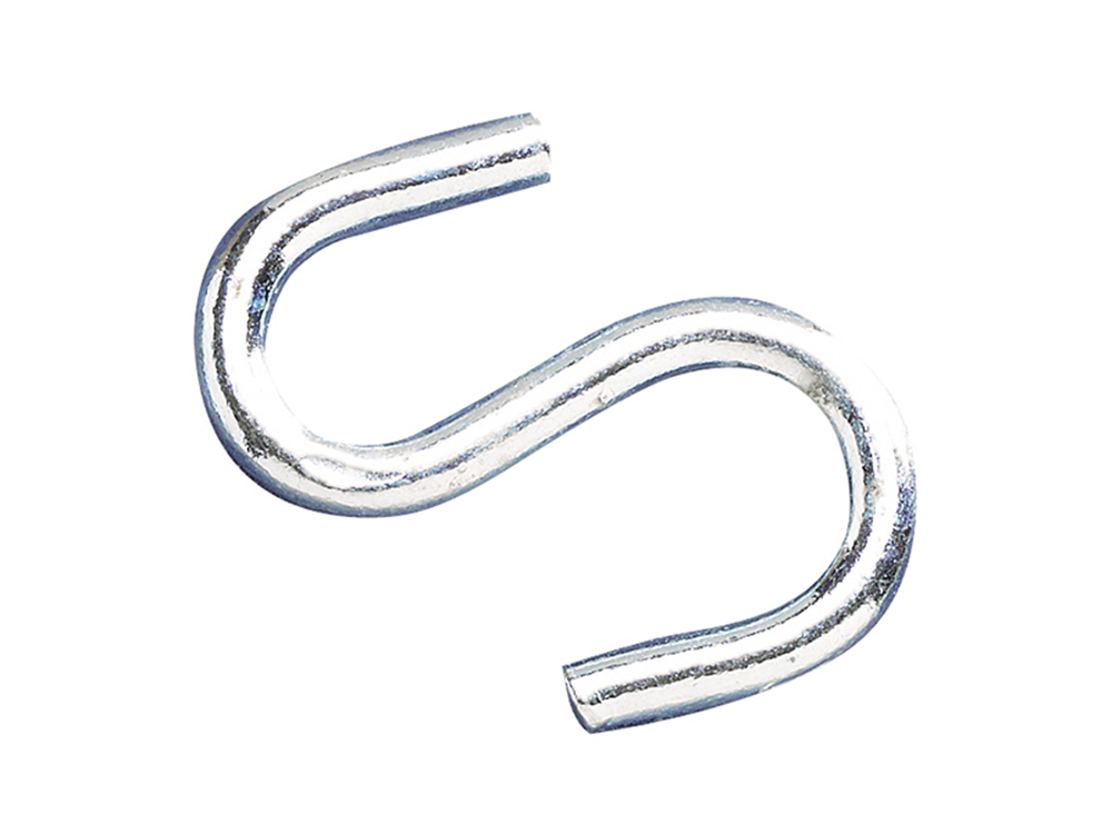 Faithfull FAICHSH5010 S Hooks 5mm Zinc Plated (Pack of 10) |