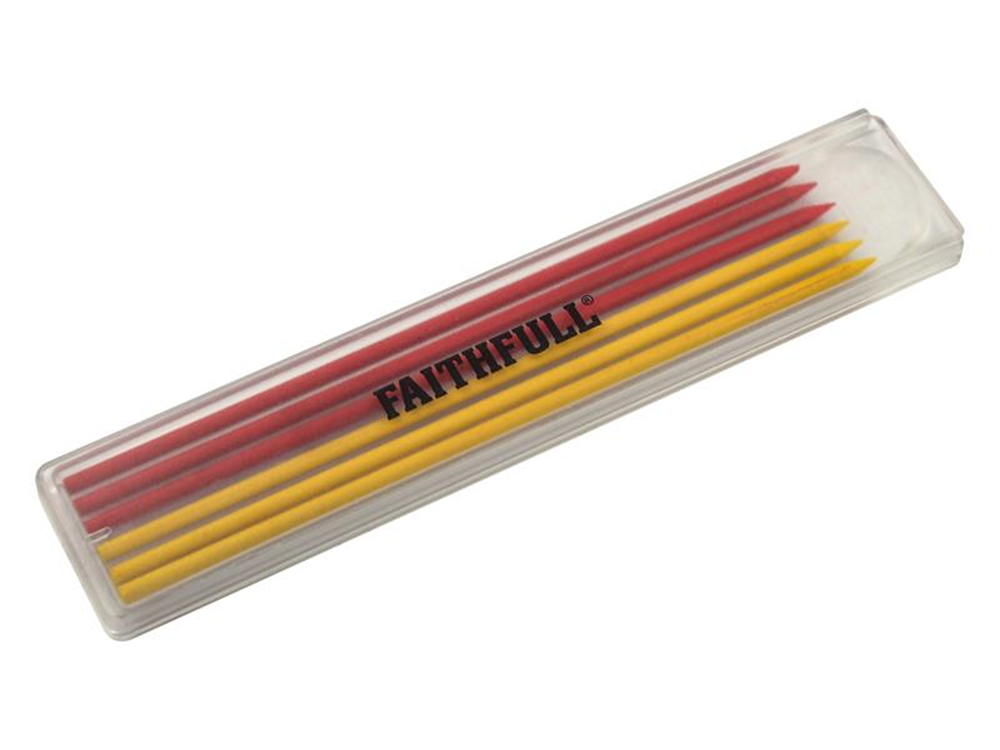 Faithfull FAICPLRRFILC Mixed Pencil Marking Refill Pack, 6 Piece |