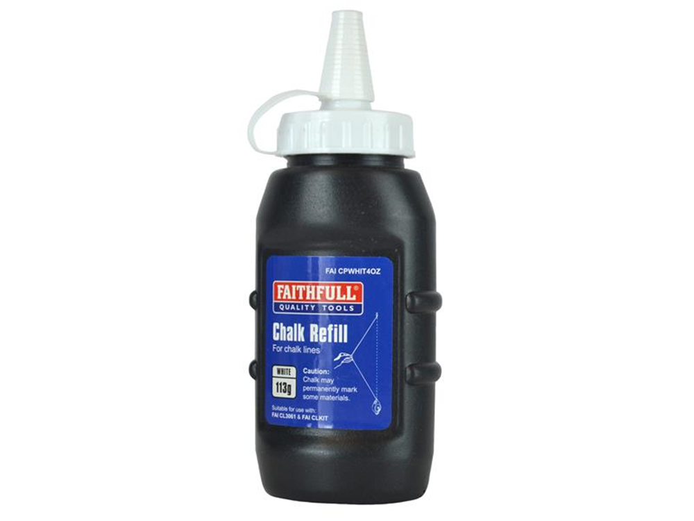 Faithfull FAICPWHIT4OZ Chalk Powder White 113g |