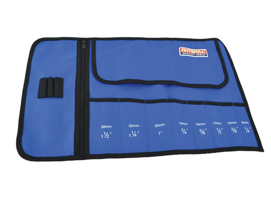Faithfull FAICR8 8 Pocket Chisel Roll 32 x 50cm |