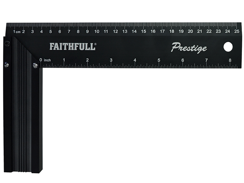 Faithfull FAICS10CNC Prestige Try Square Black Aluminium 250mm |