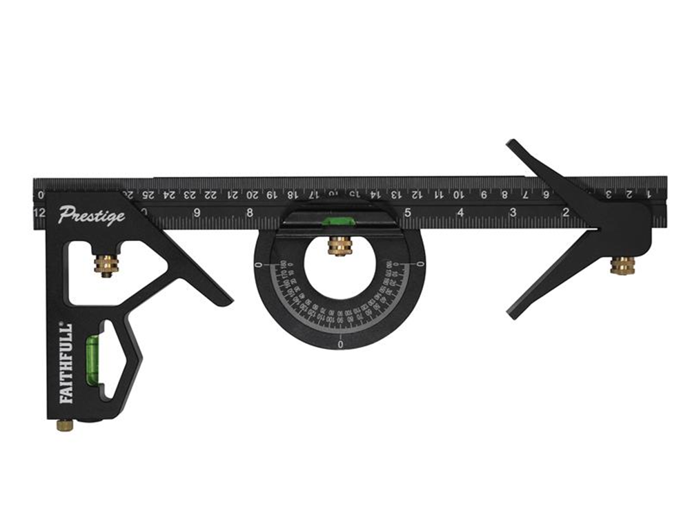 Faithfull FAICS300SCNC Prestige Combination Square Set 300mm (12in) |