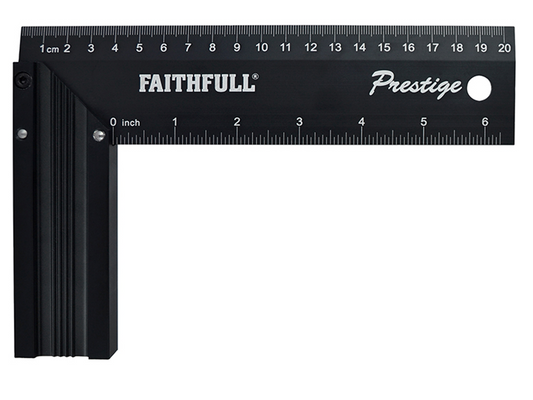 Faithfull FAICS8CNC Prestige Try Square Black Aluminium 200mm |