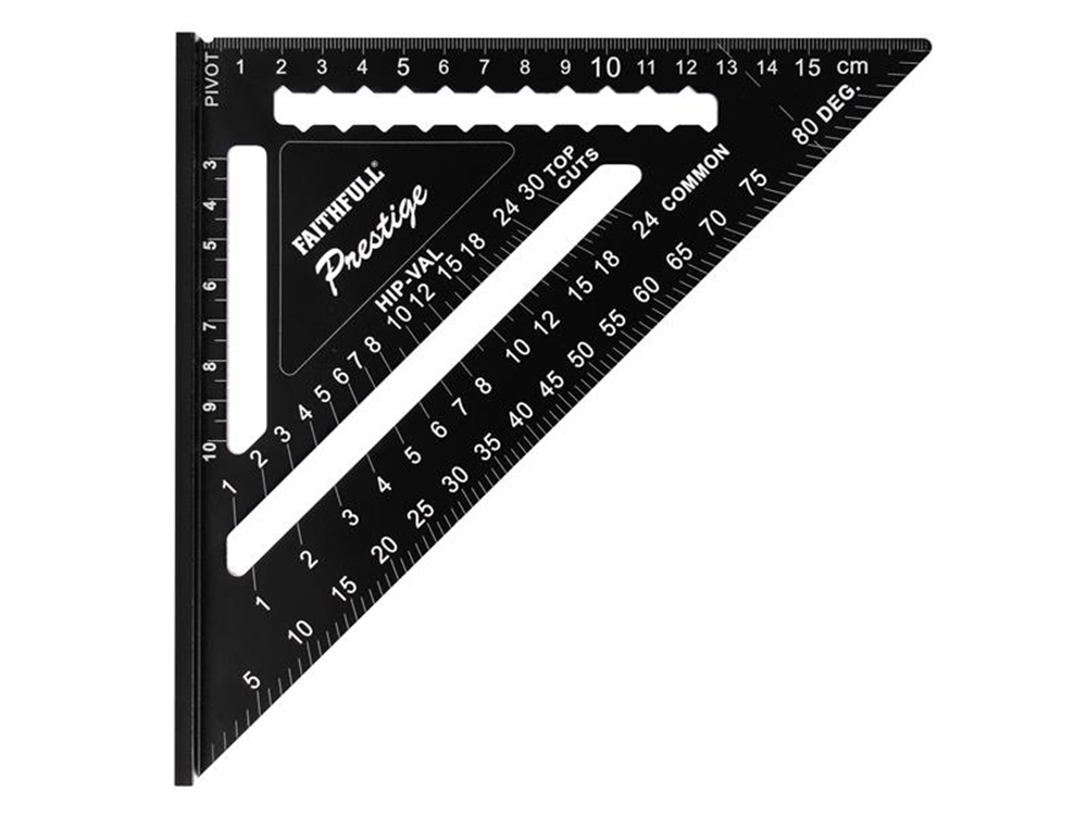 Faithfull FAICSQ7MCNC Prestige Quick Roofing Square Black Aluminium 180mm (Metric) |
