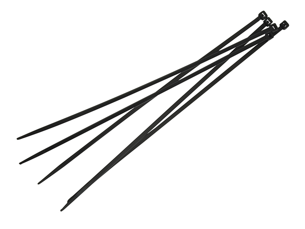 Faithfull FAICT300B Cable Ties Black 4.8 x 300mm (Pack 100) |