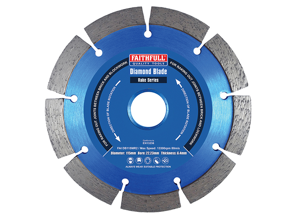 Faithfull FAIDB115MR2 Mortar Raking Diamond Blade 115 x 22mm |