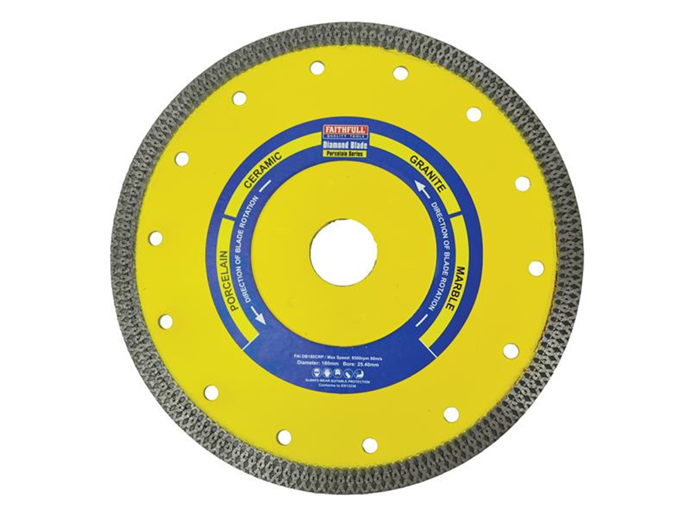 Faithfull FAIDB180CRP Porcelain Diamond Blade 180 x 25.4mm |