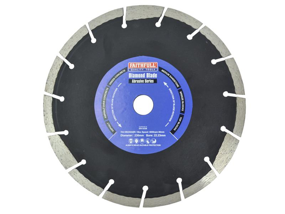 Faithfull FAIDB230ABR Abrasive Diamond Blade 230 x 22.23mm |