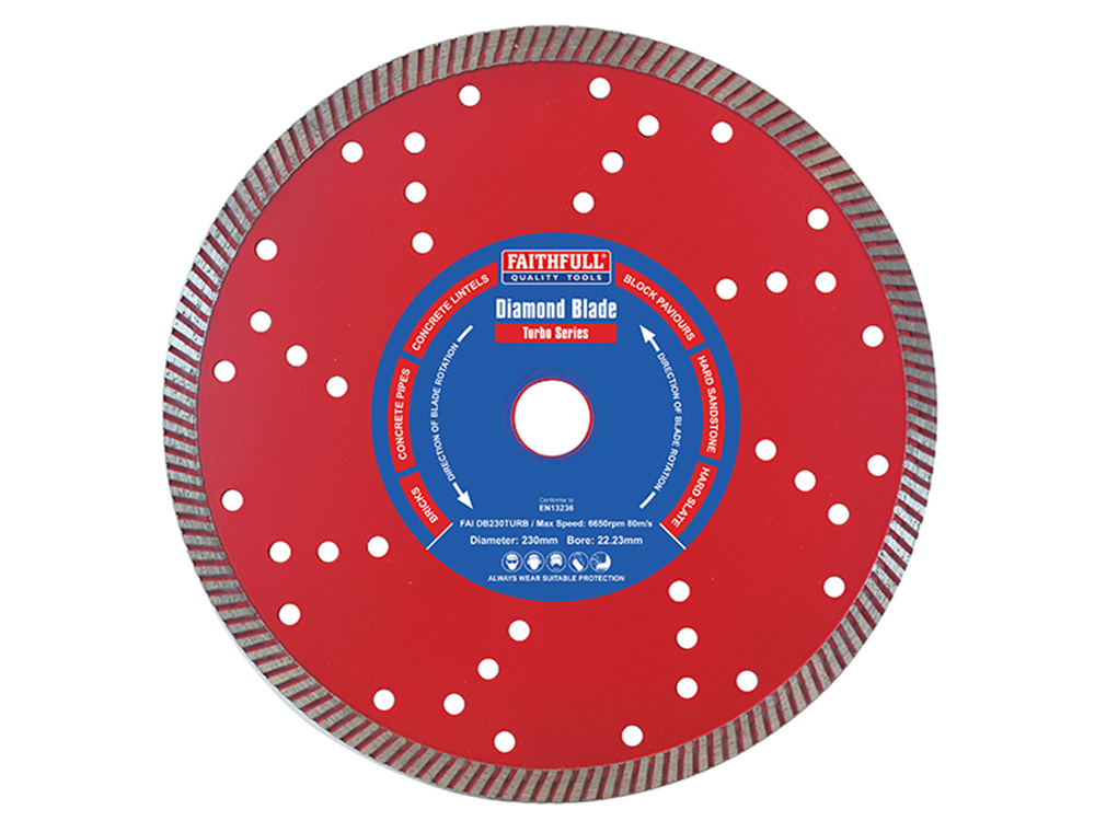 Faithfull FAIDB230TURB Turbo Cut Diamond Blade 230 x 22mm |