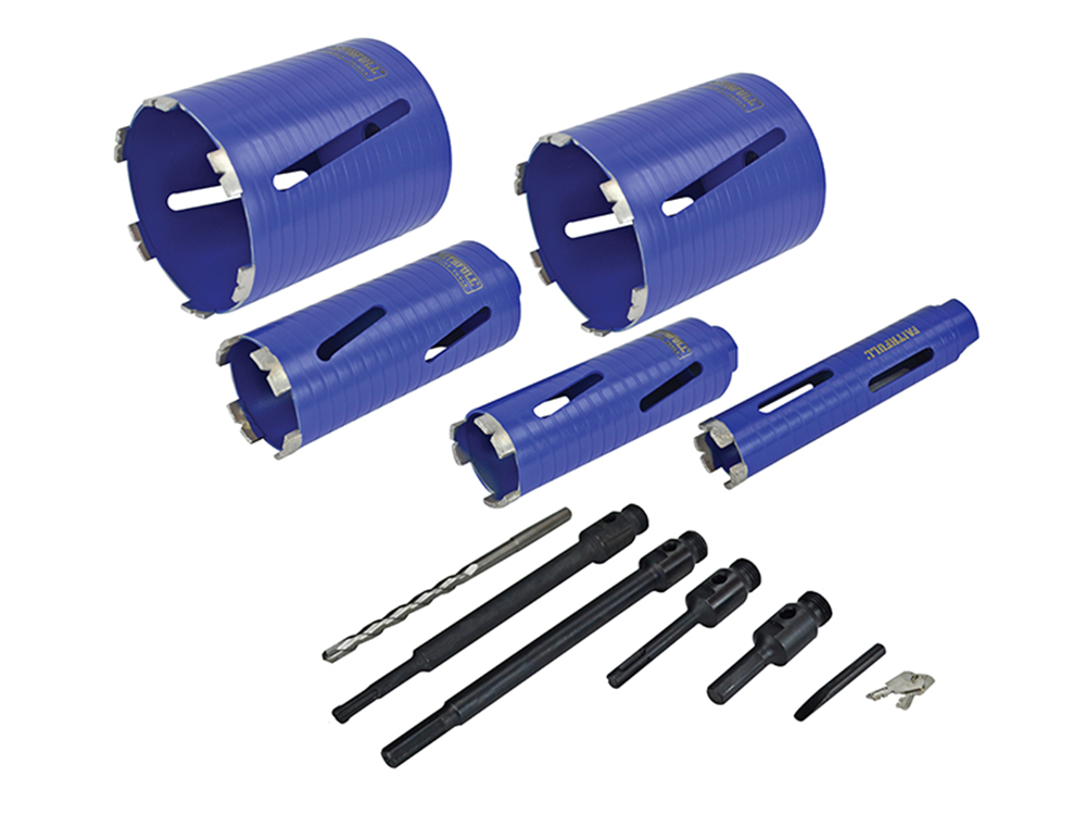Faithfull FAIDCKIT11 Diamond Core Drill Kit & Case Set of 11 |