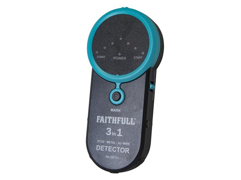 Faithfull FAIDET31 3-in-1 Detector Stud Metal & Live Wire |