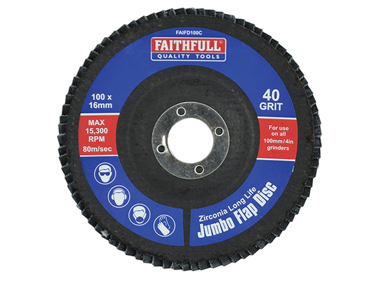 Faithfull FAIFD100C Flap Disc 100mm Coarse |