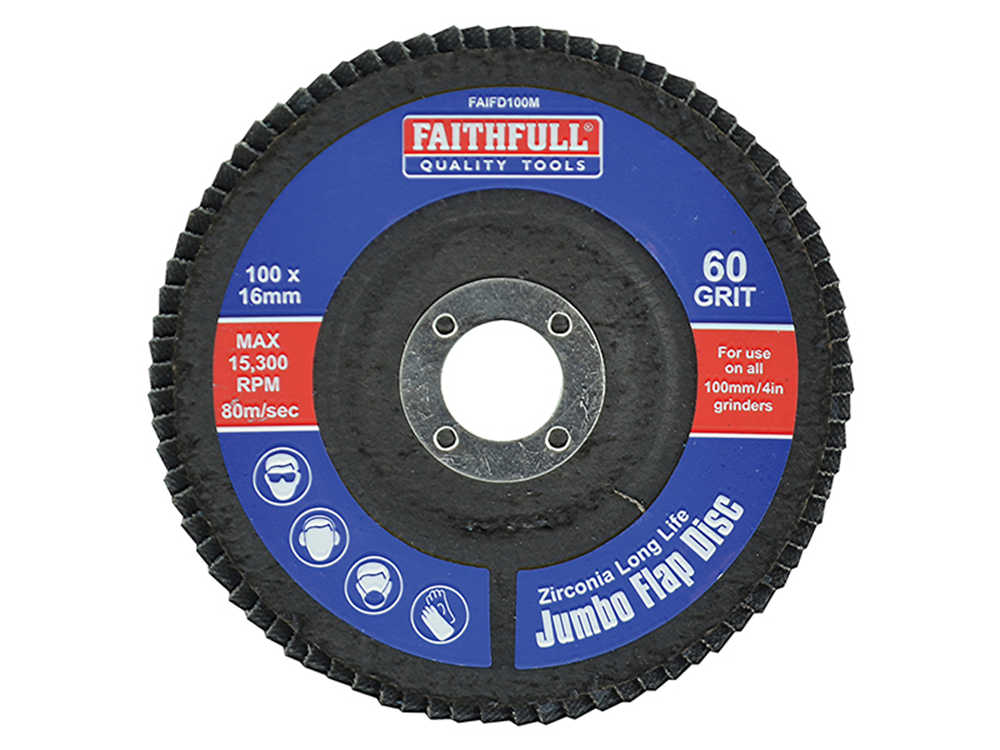 Faithfull FAIFD100M Flap Disc 100mm Medium |