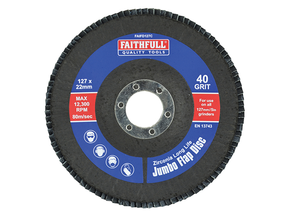 Faithfull FAIFD127C Flap Disc 127mm Coarse |