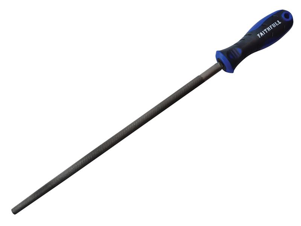 Faithfull FAIFIRSC12 Handled Round Second Cut Engineers File 300mm (12in) |