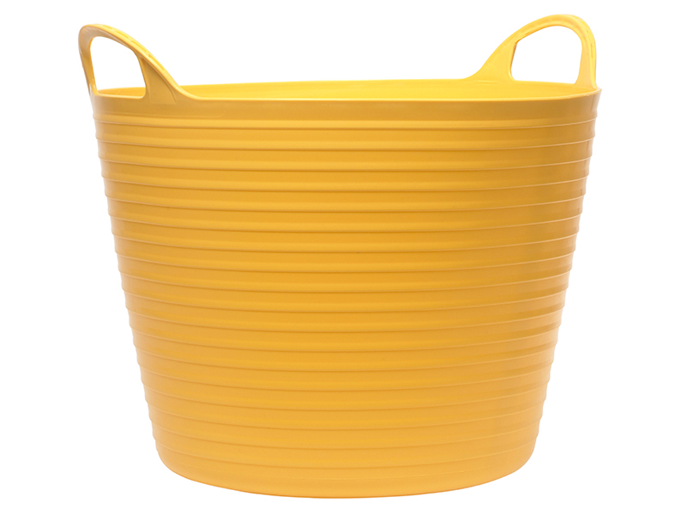 Faithfull FAIFLEX28Y Heavy-Duty Polyethylene Flex Tub 28 litres Yellow |