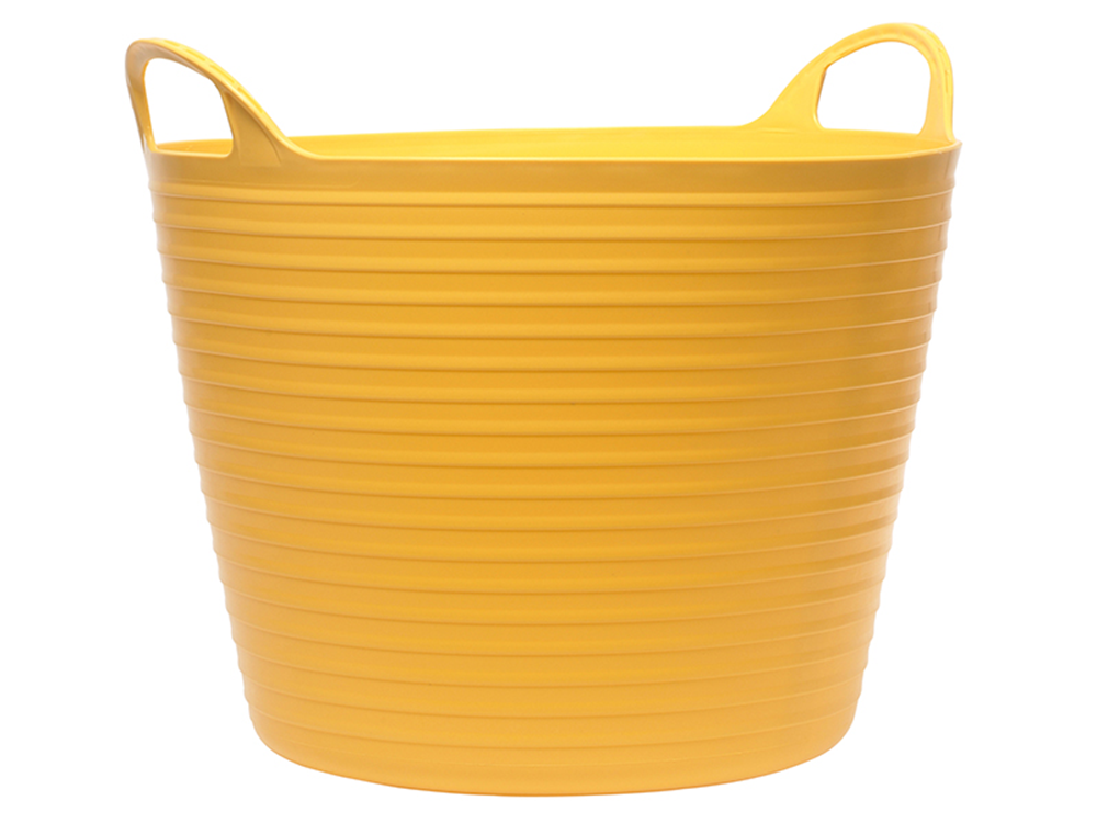 Faithfull FAIFLEX42Y Heavy-Duty Polyethylene Flex Tub 42 litres Yellow |