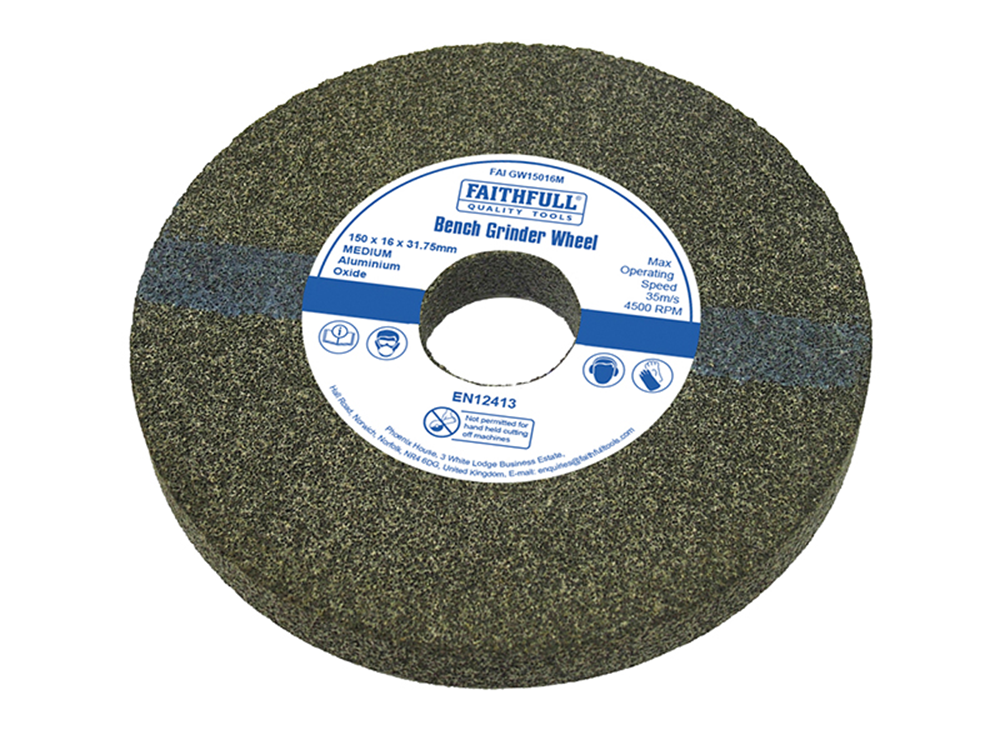 Faithfull FAIGW15016M General Purpose Grinding Wheel 150 x 16mm Medium Alox |