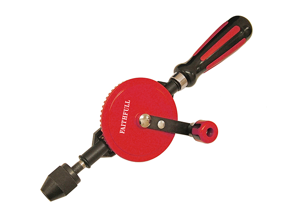 Faithfull FAIHANDDRILL Hand Drill Double Pinion 8mm Capacity |