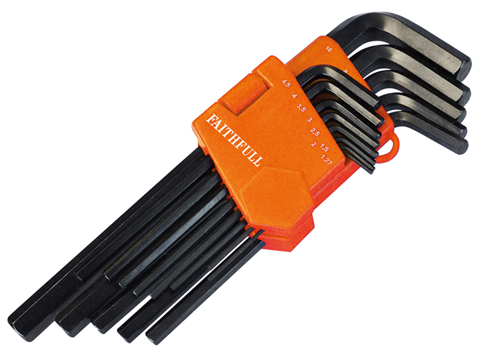 Faithfull FAIHKS13ML Long Arm Hex Key Set, 13 Piece (1.3-10mm) |